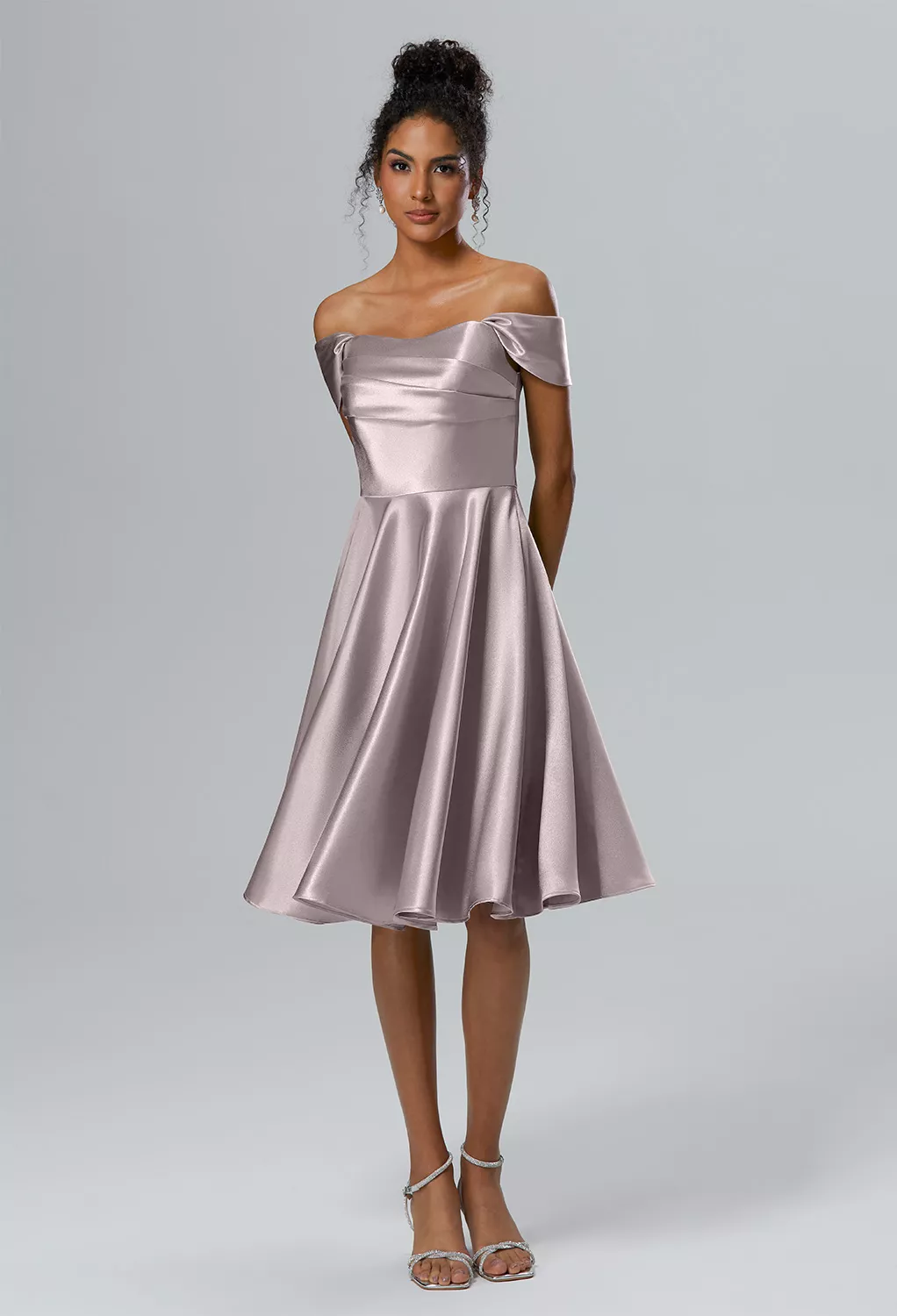 AW Yasmin Taupe  Cocktail Wedding Guest Dresses